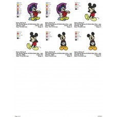 Package 3 Mickey Mouse 10 Embroidery Design